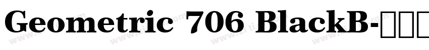 Geometric 706 BlackB字体转换